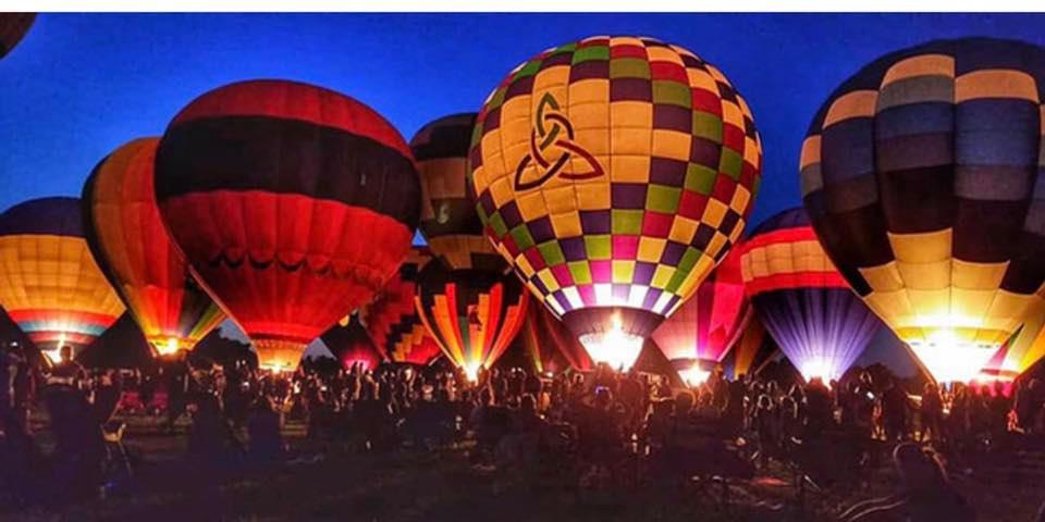 Hot air balloons at the annual hot air balloon race