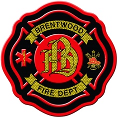 Red Brentwood Fire Department Digital Badge